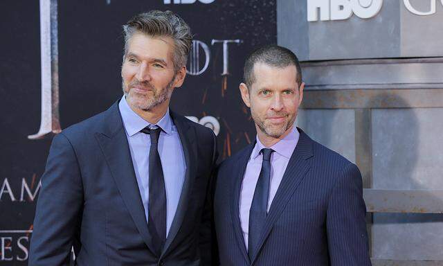 David Benioff and D.B. Weiss arrive for the premiere of the final season of ´Game of Thrones´ at Radio City Music Hall in New York