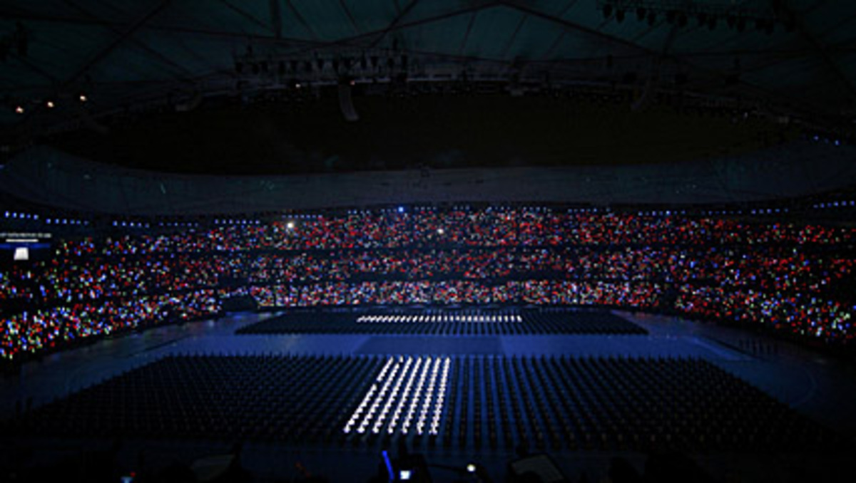 Mit einem menschlichen Countdown wurden die letzten Sekunden heruntergezählt.