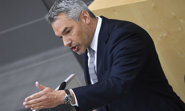 Karl Nehammer wird im Parlament seine Regierungserklärung abgeben.