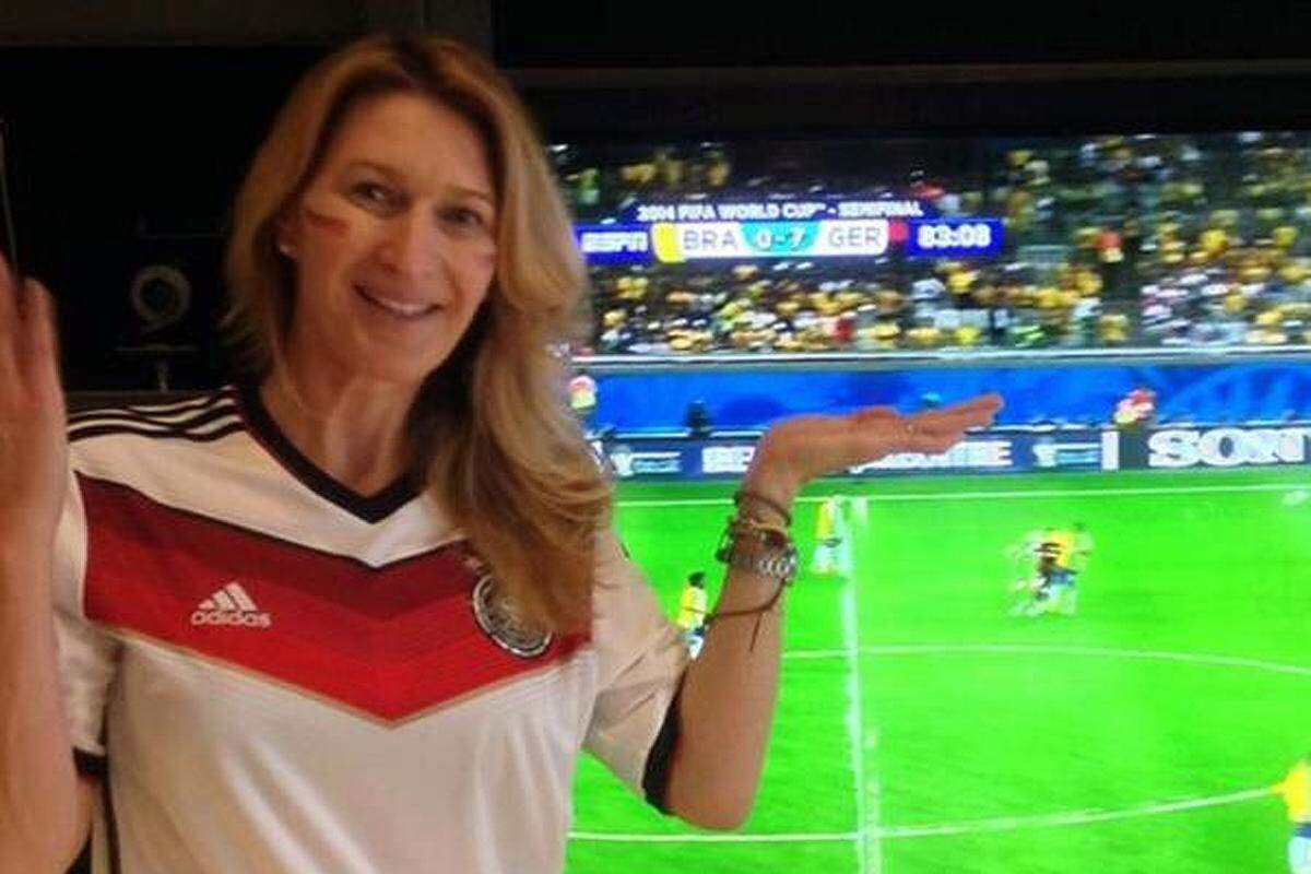 Steffi Graf in voller Montur zuhause in Las Vegas.