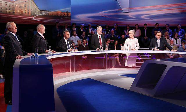 Die sechs Kandidaten im ORF