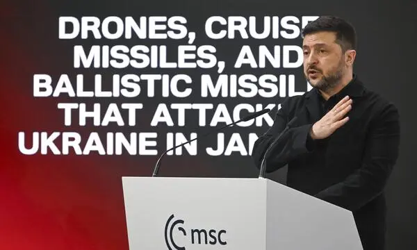 Ukraines Präsident Wolodymyr Selenskij bei der Münchner Sicherheitskonferenz. 