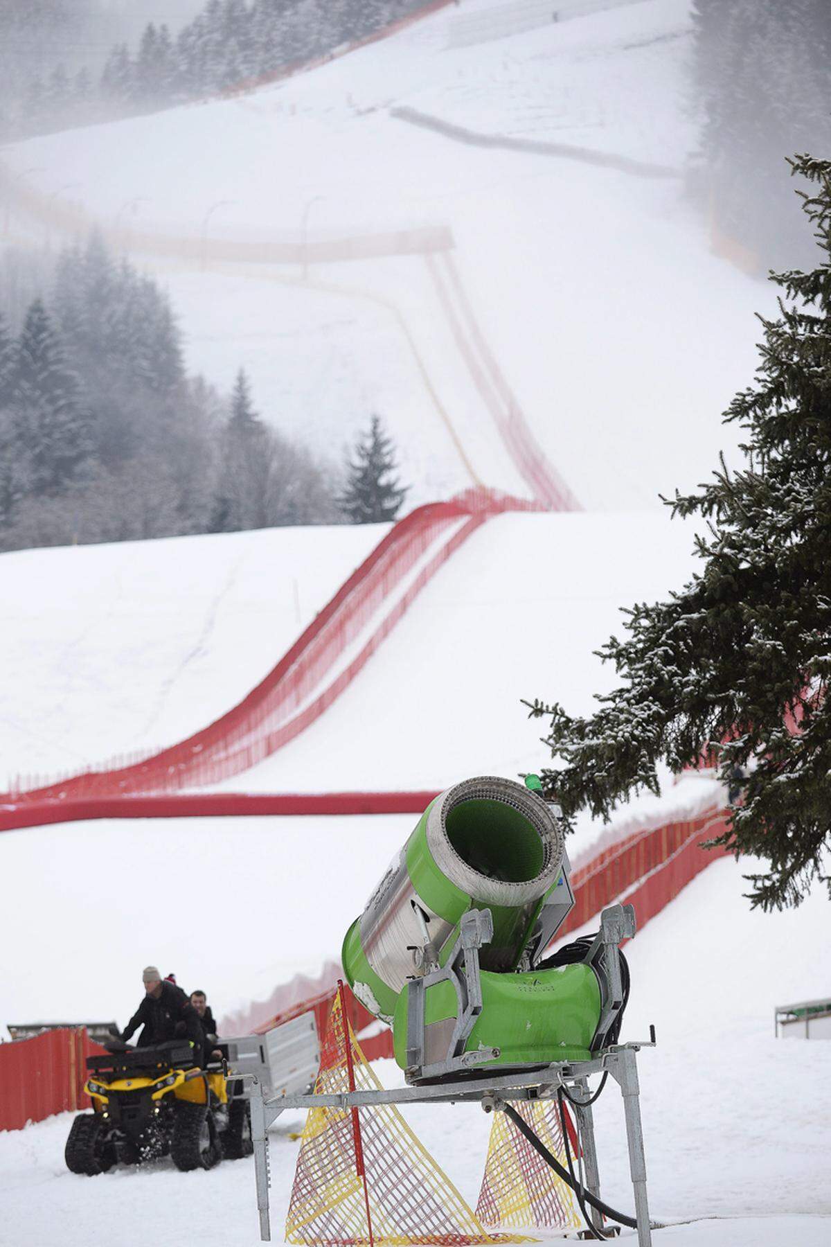 Damit konnten die Schneekanonen angeworfen werden...