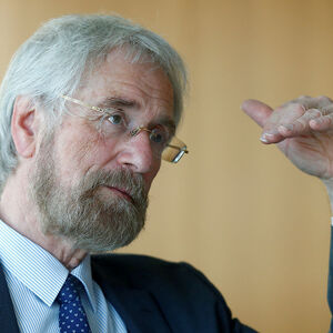 FILE PHOTO: European Central Bank (ECB) executive board member Praet speaks during an interview with Reuters in Frankfurt