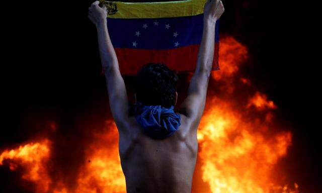 Anti-Regierungs-Demonstrant in Venezuela