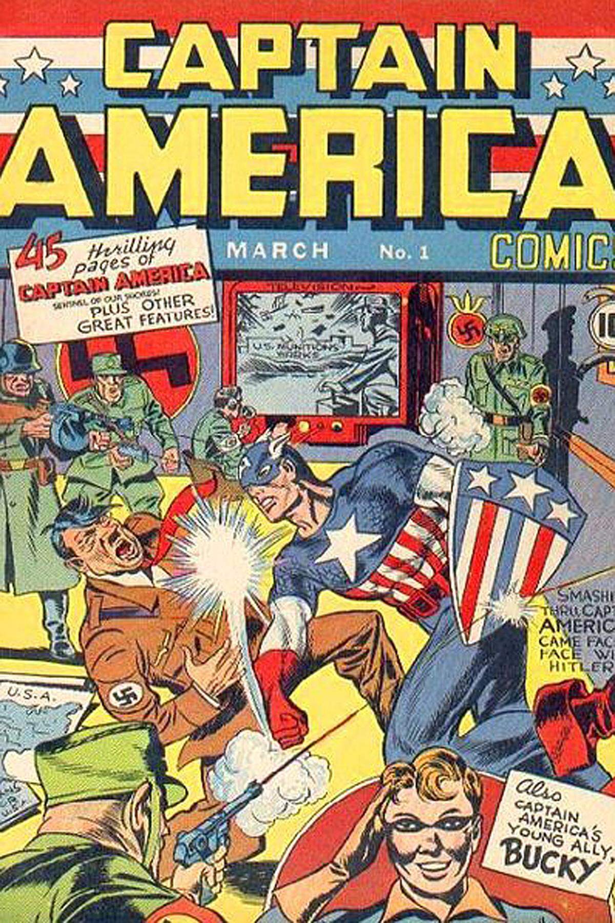 Im August 2011 lief die bislang letzte Marvel-Comicverfilmung in den Kinos an: "Captain America". Damit endete (vorläufig) eine ganze Serie an Produktionen, die 2012 in "The Avengers" mündet.1941 erschien das erste Heft der Comicserie "Captain America Comics".