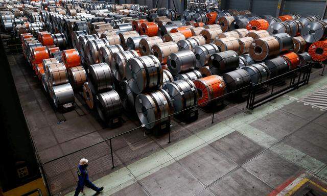 FILE PHOTO: Metal coils are seen at ArcelorMittal steel plant in Ghent