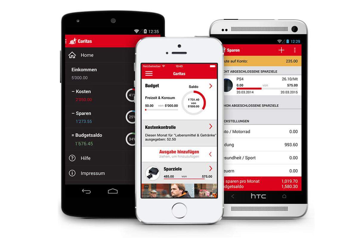 Die App Caritas My Money hilft dabei, im Shoppingrausch den Überblick über Budget und Ausgaben zu behalten. Und wer sein Konto dennoch ins Minus reitet, kann sich für den nächsten Advent ein paar "Goldene Regeln im Umgang mit Geld" aneignen.Kostenlos für iOS und Android.