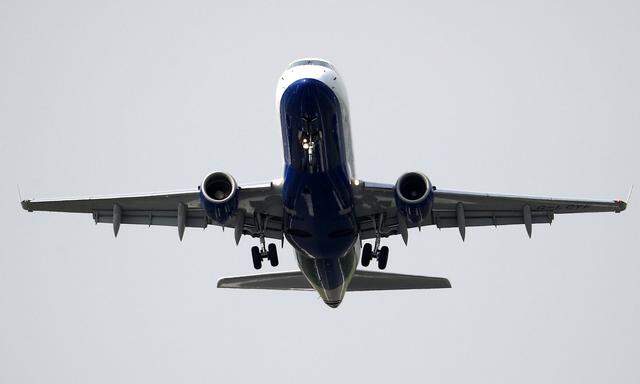 A British Airways airplane takes off from City Airport in London