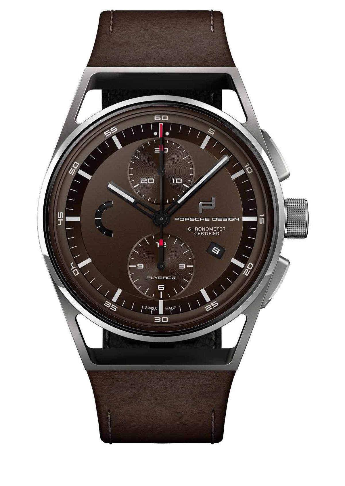 Porsche Design, 1919 Chrono timer Flyback Brown &amp; Leather: Porsche Design erweitert seine "1919 Collection" um einen Flyback-Chronografen.