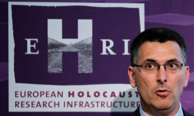 FILE PHOTO: Israel's Education Minister Saar delivers a speech during the launch of the European Holocaust Research Infrastructure in Brussels