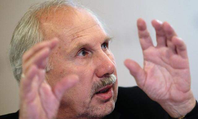 ECB Governing Council member Nowotny addresses a news conference in Vienna