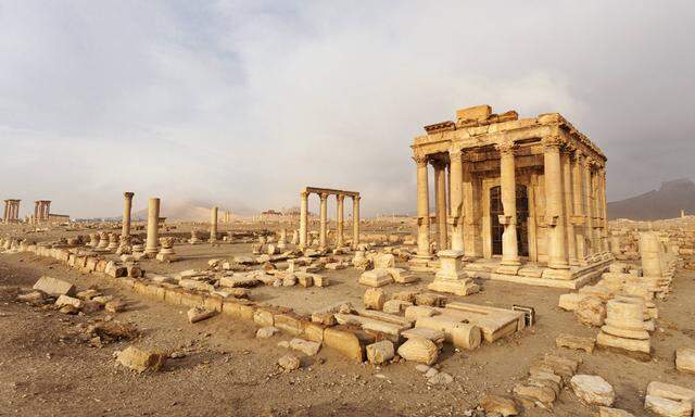 Palmyra Juni 2016, nach den Zerstörungen durch den IS.