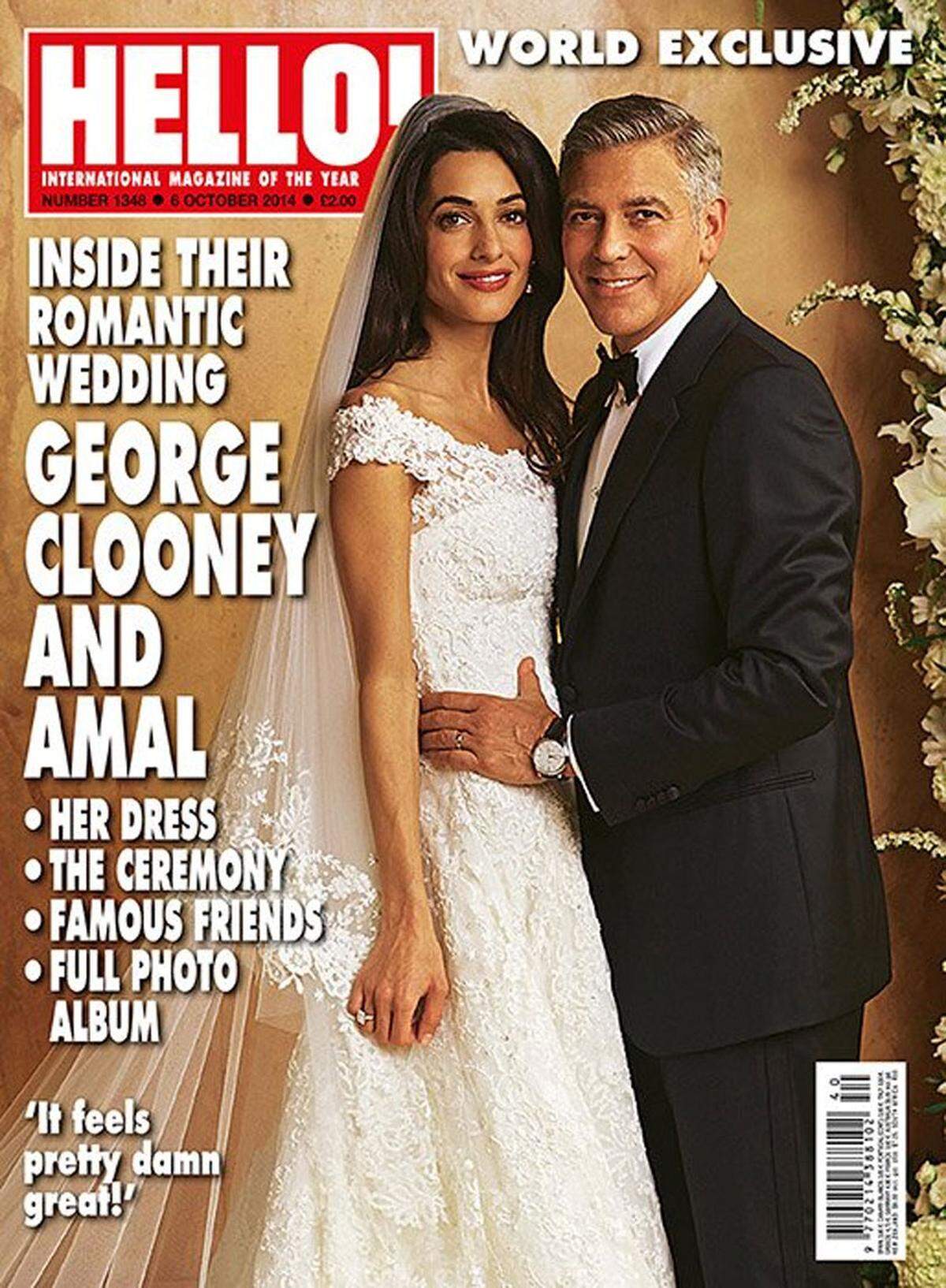  Amal Alamuddin ließ sich für ihre Hochzeit von Stardesigner Oscar de la Renta einkleiden. 