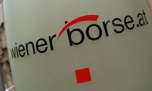 The Vienna Stock Exchange (Wiener Boerse) logo is displayed next to the company's street entrance in Vienna