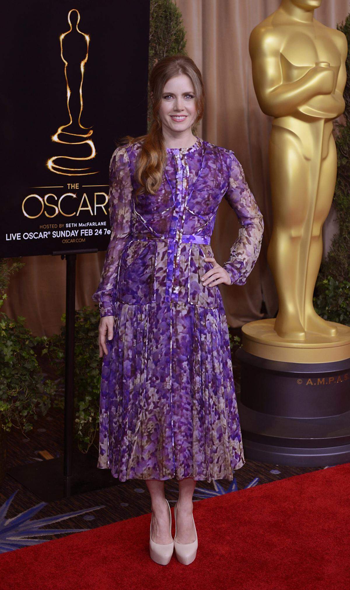 Amy Adams setzte in einem Kleid von J. Mendel ebenfalls auf eine florale Note.