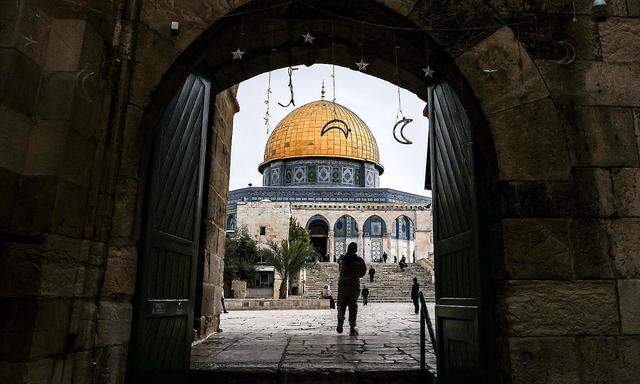 Umfehdetes Territorium. Auf dem Areal des Tempelbergs in Jerusalem mit der al-Aqsa-Moschee.