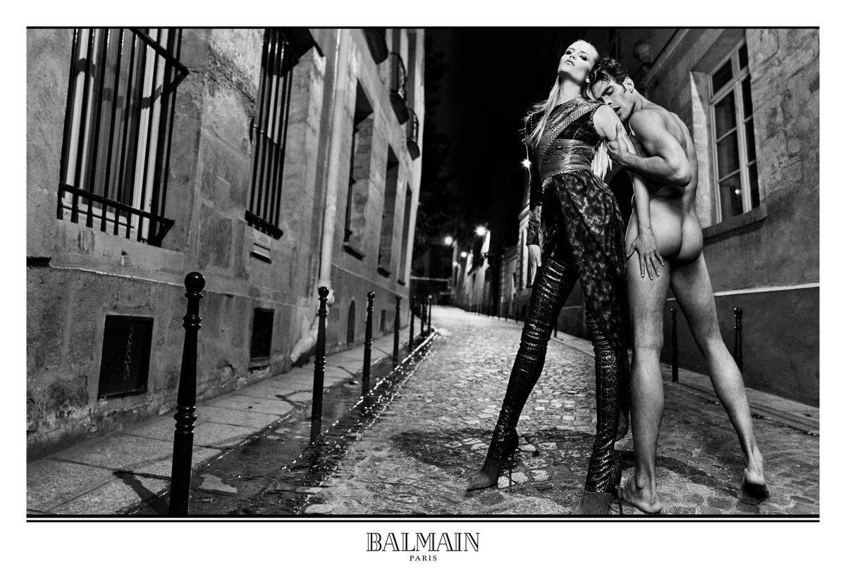 Nackte Tatsachen zeigte Olivier Rousteing für Balmain.