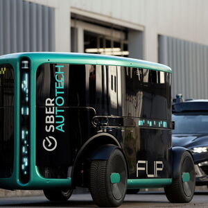 Die Sberbank hat sogar ein selbstfahrendes Fahrzeug namens Flip entwickelt.  