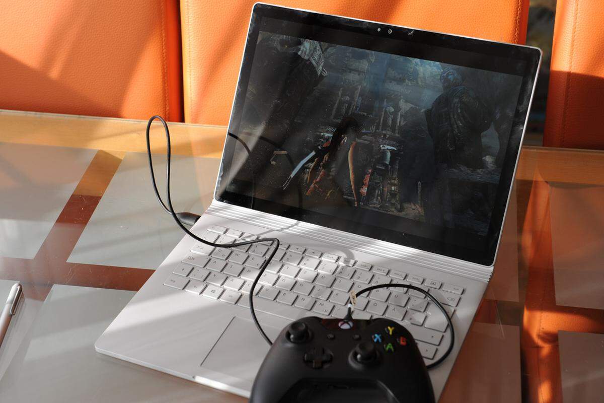 Das Testgerät verfügte über einen dedizierten nVidia-Grafikprozessor. Damit ließ sich etwa das 2013 erschienene "Tomb Raider" mit den Grafikeinstellungen auf "normal" problemlos spielen.
