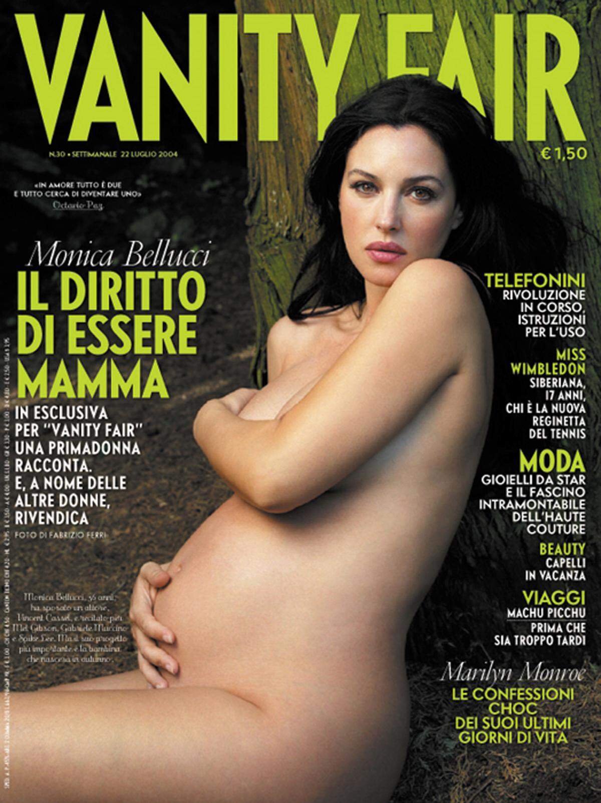 Die italienische Schauspielerin Monica Bellucci hat am 22. Mai ihre zweite Tochter zur Welt gebracht. Leonie heißt das Baby und ist nun fünf Jahre jünger als ihre große Schwester Deva. Auch Bellucci hat sich hochschwanger für "Vanity Fair" frei gemacht.