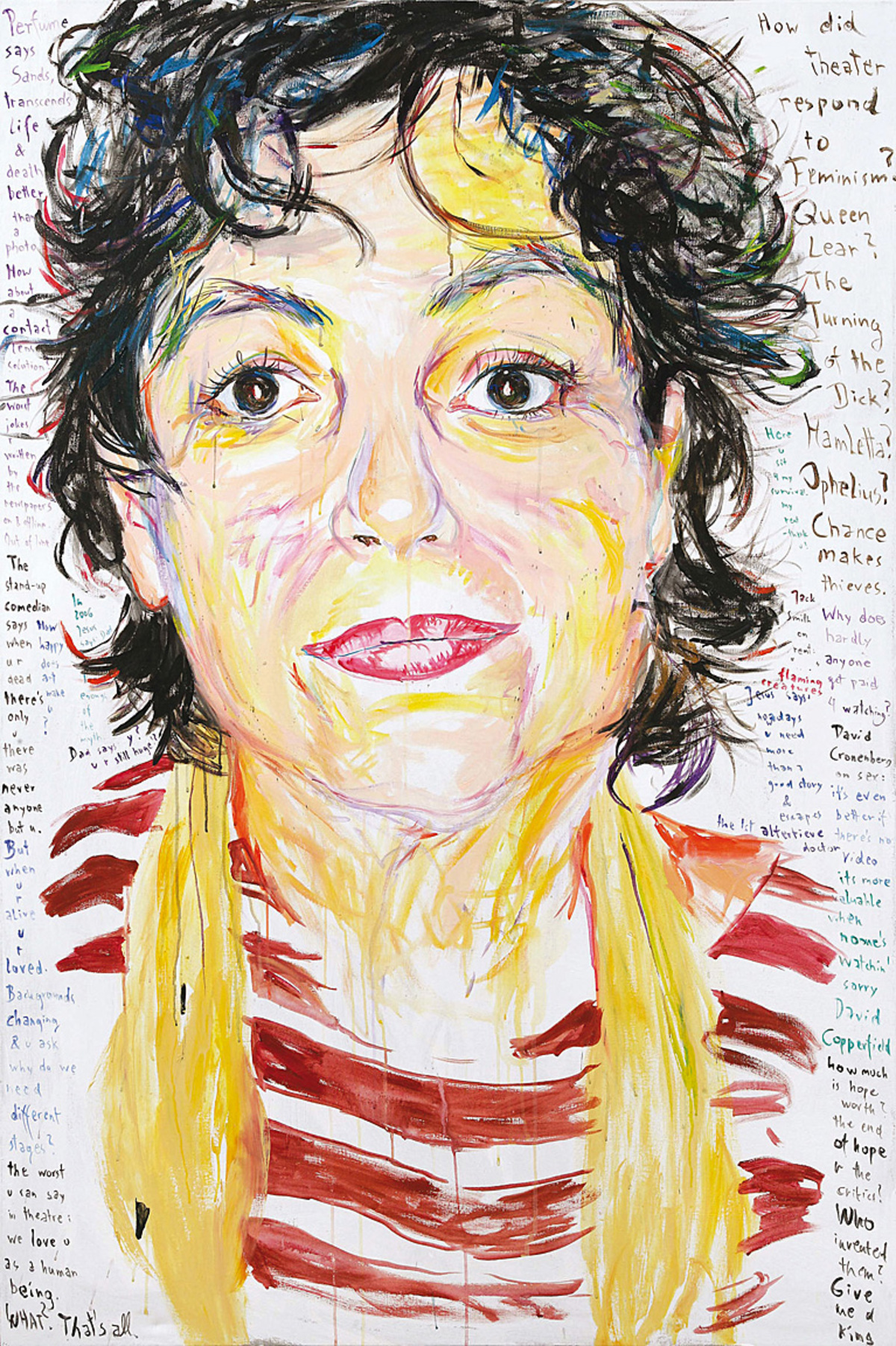 Erst 2006 erfolgte nach längerer Unterbrechung ein Neustart mit der Beauftragung zeitgenössischer Künstler.  Kirsten Dene, 2006 Elke Krystufek Foto: Christian Postl (c) Christian Postl, Burgtheater