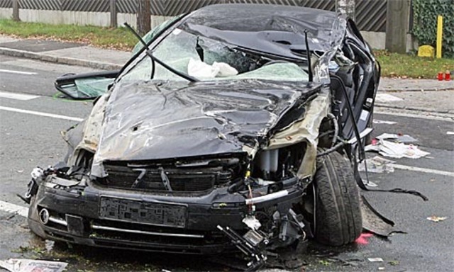 Der Unfallwagen Jörg Haiders.