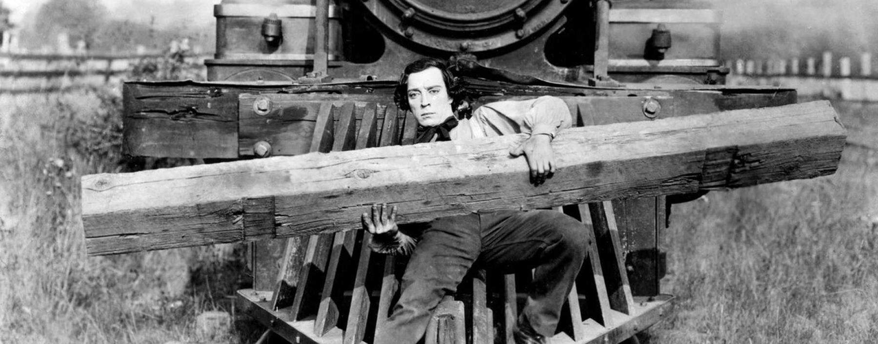 Alles im Lot auf der Lok: Buster Keaton in „The General“. 