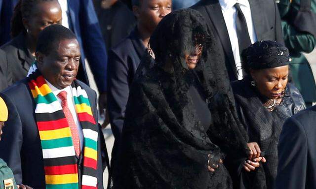 Präsident Mnangagwa und Grace Mugabe.