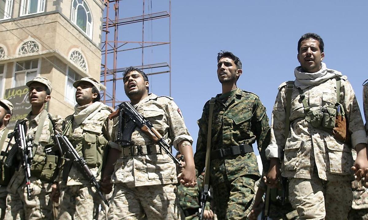 Kämpfer der Houthi in Sana'a