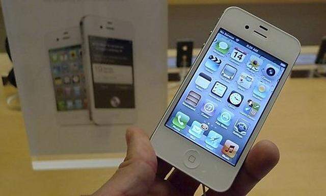 An iPhone 4S is shown on display at an Apple Store in Clarendon