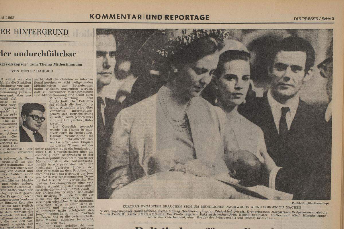 In Dänemark wurde der Sohn von Königin Margrethe, damals noch Kronprinzessin, getauft. Frederik von Dänemark feierte erst kürzlich seinen runden Geburtstag.