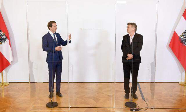 Koalitionspartner von früher: Sebastian Kurz (ÖVP) und Werner Kogler (Grüne) 