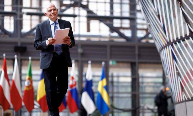 Der EU-Außenbeauftragte Josep Borrell beim EU-Außenministertreffen am Montag in Brüssel.