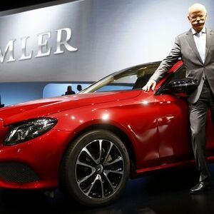 Daimler CEO Zetsche poses prior to Daimler annual shareholder meeting in Berlin