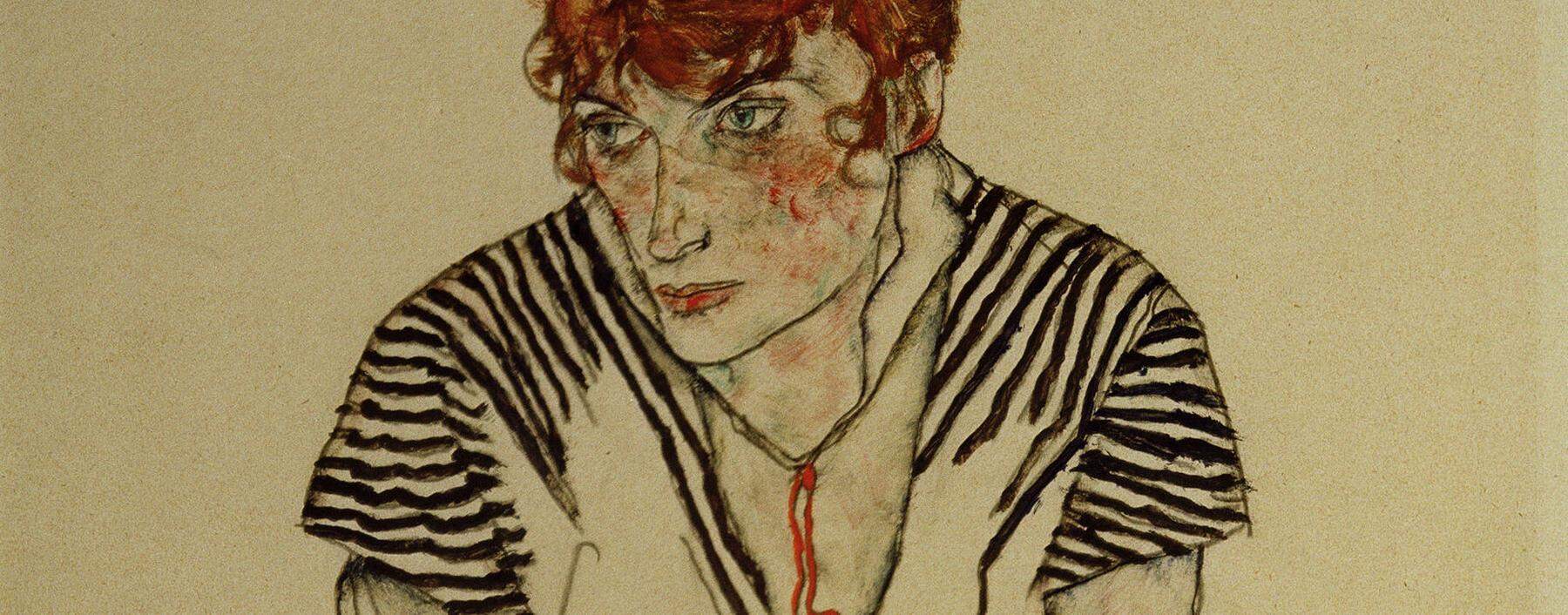 „Adele Harms, die Schwägerin des Künstlers“ (1917), Grafische Sammlung Albertina.