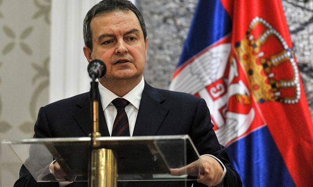 Der serbische Außenminister Ivica Dacic ist für eine Aufteilun des Kosovo.