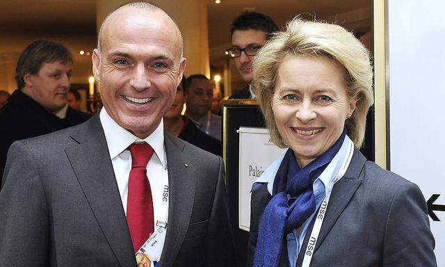 Verteidigungsminister Gerald Klug mit seiner deutschen Kollegin Ursula von der Leyen