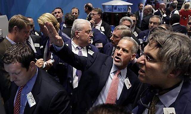 Trader an der Wall Street in New York 