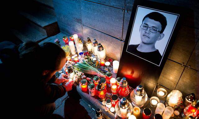 Gedenken an den ermordeten Journalisten Kuciak