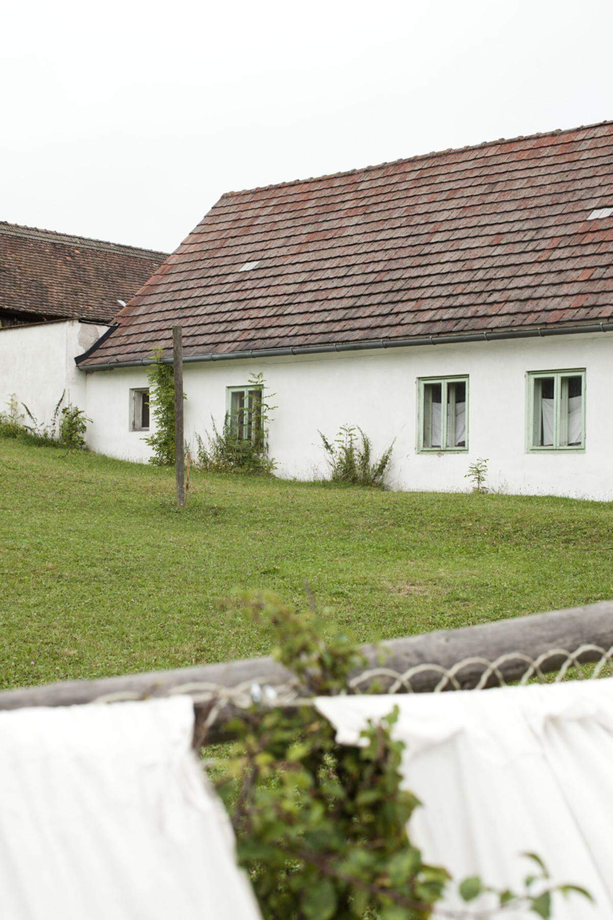 Der Hof von Michaela W. mitten in Hollenbach wurde am vergangenen Montag von der Polizei durchsucht. Die OPPT hatte hier ein "Gerichtsverfahren" gegen W.s Sachwalterin wegen "Sklaverei" angesetzt.