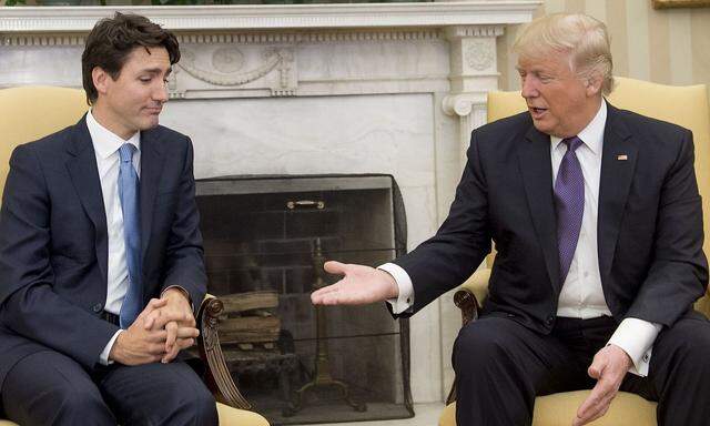 Das Foto von Kanadas Premier Trudeau im Oval Office ging um die Welt.