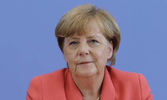 31 08 2015 Berlin Deutschland Pressekonferenz mit Bundeskanzlerin Dr Angela Merkel CDU zu aktu
