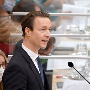 Finanzminister Gernot Blümel am Mittwoch im Nationalrat
