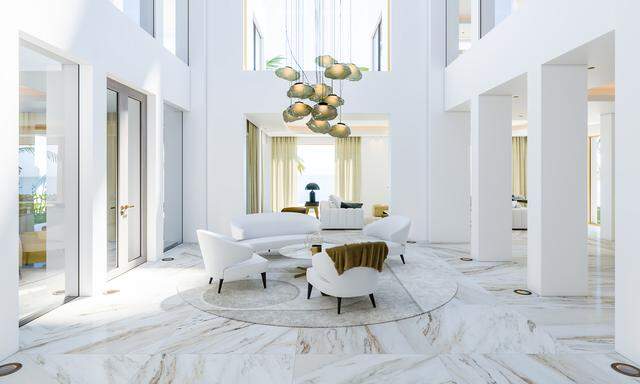 Umgestaltete Villa auf der Palmeninsel Jumeirah in Dubai. 