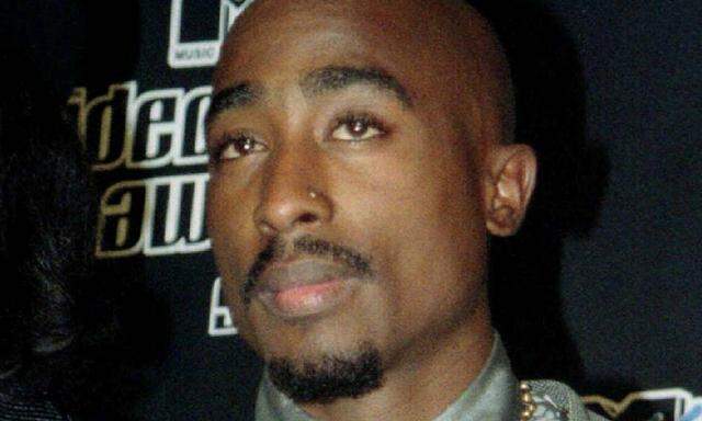 Rap music star Tupac Shakur is seen at the MTV Music Video Awards in New York, New York