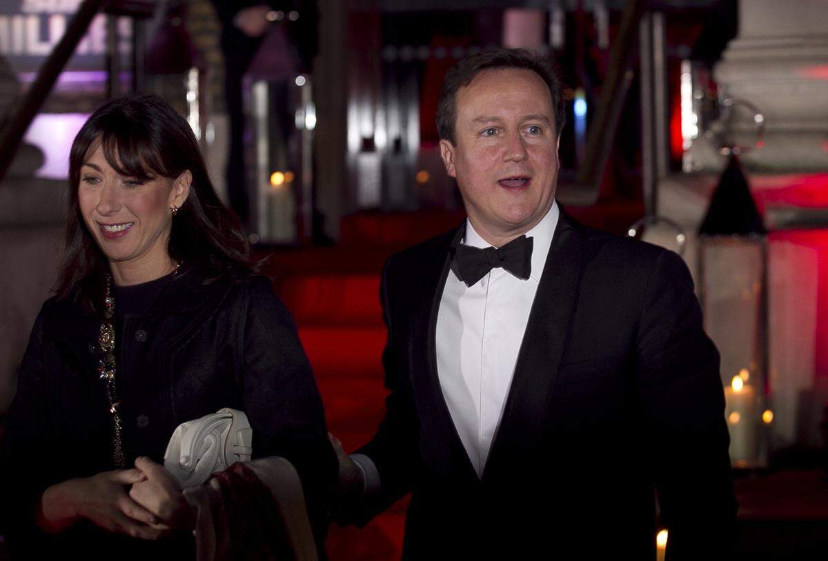 ...Premierminister David Cameron mit seiner Frau Samantha.