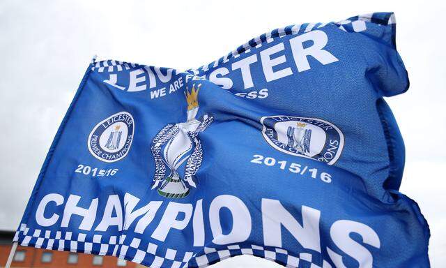 Leicester City celebrate winning Premier League title