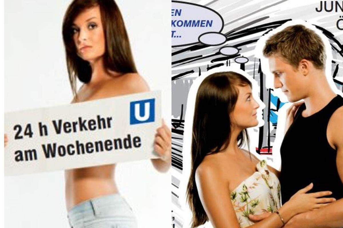 Ebenso umstritten, im Ergebnis aber erfolgreich, war die JVP-Kampagne für die Nacht-U-Bahn. "24 h Verkehr in Wien" lautete der Slogan. Auf einem Plakat schmachtete eine junge Frau ihren Begleiter an, dazu der Spruch: "Wenn wir unseren Verkehr so planen, kommen wir nie in Fahrt". "Sexistisch", lautete das Urteil von Kritikern.