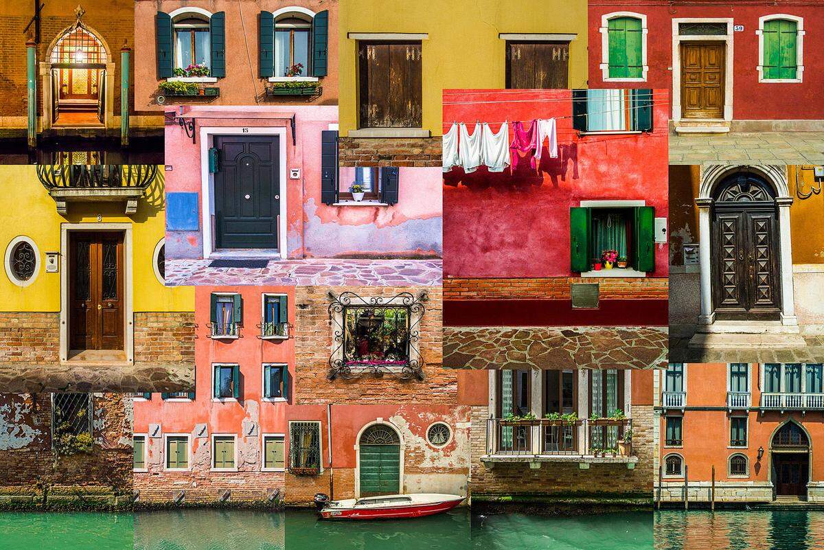 Farid Sani, Iran: "Gesichter 02".In der Serie verglich Sani die Gesichter und Farben von vier verschiedenen Städten: Venedig, Teheran, Spandau und  Berlin. Hier ist Venedig abgebildet. 